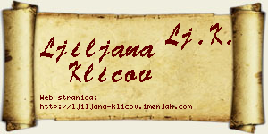 Ljiljana Klicov vizit kartica